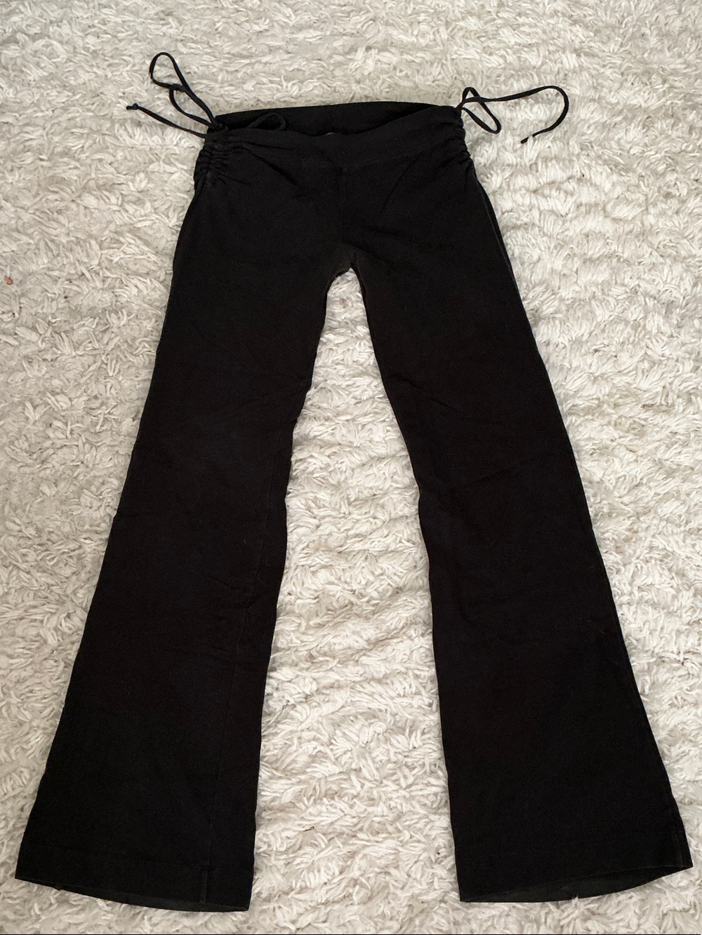 Y2K bebe sport Lace Up Black Flare Leggings